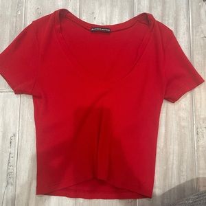 Brandy Melville red v neck